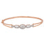 18K Rose Gold & 0.44ct Diamond Bangle (8.3gm)