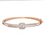 18K Rose Gold & 0.64ct Diamond Bangle (13.3gm)