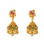 22k Yellow Gold Temple Necklace Set w/ Gemstones (117.6gm)