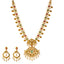 22k Yellow Gold Temple Necklace Set w/ Gems & Pearls (125.1gm)