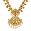 22k Yellow Gold Temple Necklace Set w/ Gems & Pearls (125.1gm)