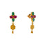 22k Yellow Gold & Gemstone Necklace Set (44gm)
