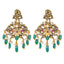 22K Antique Gold, Gemstone, Pearl & CZ Temple Jewelry Set (132.7gm)