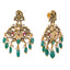 22K Antique Gold, Gemstone, Pearl & CZ Temple Jewelry Set (132.7gm)