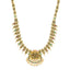 22K Antique Gold Lakshmi Temple Necklace w/ Emeralds, Ruby, CZ & Pearls (50.2gm)