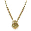 22K Antique Gold Lakshmi Temple Necklace w/ Emeralds, Ruby, CZ & Pearls (34.5gm)