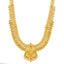 22K Yellow Gold Kasu Necklace and Temple Pendant w/ Emerald & Ruby (65.8gm)