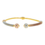 22K Multi-Tone Gold Ball Bead Bangle (12.6gm)