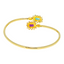 22K Yellow Gold, Ruby, and Emerald Bangle (9gm)