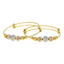22K Multi-Tone Gold Beaded Kid's Bangle Set (7.3gm)