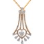 18K Rose Gold & 1.28ct Diamond Pendant Set (8.4gm)