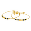 22K Yellow Gold & Black Bead Kid's Bangle Set (6.9gm)