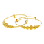 22K Yellow Gold Beaded Kid's Bangle Set (7.9gm)