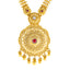 22K Yellow Gold Bridal Necklace Set w/ Kundan & Ruby (79.4gm)