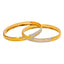 22K Yellow & White Gold Bangle Set of 2 (23.6 gm)