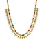 22K Antique Gold Temple Necklace w/ CZ, Kundan, Ruby, Sapphire & Pearl (58.6gm)