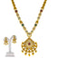 22K Yellow Gold Necklace Set w/ Kundan, Emerald, Ruby (82.5 gm)
