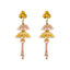 22K Multi-Tone Gold Jhumka Earrings (15.9gm)