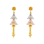 22K Multi-Tone Gold Jhumka Earrings (10.9gm)