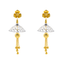 22K Multi-Tone Gold Jhumka Earrings (8.8gm)