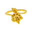 22K Yellow Gold Floral Ring, Size 6.5 (3.3gm)