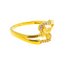 22K Yellow Gold & CZ Ring, Size 7 (2.5gm)