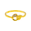 22K Yellow Gold & CZ Ring, Size 5.25 (1.7gm)