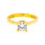 22K Yellow Gold & CZ Ring, Size 8.5 (2.9gm)