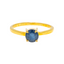22K Yellow Gold & Sapphire Ring, Size 7 (2.9gm)