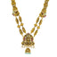 22K Antique Yellow Gold Laksmi Temple Necklace w/ CZ, Emerald & Ruby (42.5gm)
