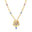 22K Yellow Gold Fancy Necklace Set w/ CZ & Enamel (22.7gm)
