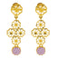 22K Yellow Gold Fancy Necklace Set w/ CZ & Enamel (35.5gm)