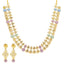 22K Yellow Gold Fancy Necklace Set w/ CZ & Enamel (35.5gm)