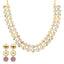 22K Yellow Gold Fancy Necklace Set w/ CZ & Enamel (35gm)