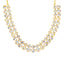 22K Yellow Gold Fancy Necklace Set w/ CZ & Enamel (35gm)
