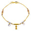 22K Multi-Tone Gold Capsule Bead Bracelet (5gm)