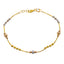 22K Multi-Tone Gold Beaded Bracelet (2.8gm)