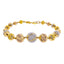 22K Multi-Tone Gold Beaded Bracelet (15.6gm)