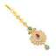 22K Yellow Gold Tikka w/ Emerald, Ruby & CZ (13.2gm)