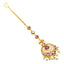 22K Yellow Gold Tikka w/ Kundan, Ruby & Pearl (15.5gm)