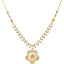 22K Multi-Tone Gold Beaded Chain Necklace (14.5gm)
