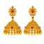 22K Antique Lakshmi Necklace & Jhumki Set in Ruby Emerald