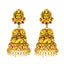 22K Antique Lakshmi Necklace & Jhumki Set with Ruby & CZ