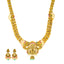 22K Antique Lakshmi Necklace & Chandbali with Ruby & CZ