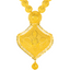22K Yellow Gold Filigree Necklace Set (137gm)