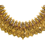 22K Antique Gold Lakshmi Necklace with Ruby (79.9 gm)