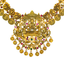 22K Antique Gold, Emerald & Ruby Necklace & Jhumki Set (104.7gm)