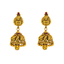 22K Antique Gold, Emerald & Ruby Necklace & Jhumki Set (104.7gm)