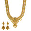 22K Antique Gold, Emerald & Ruby Necklace & Jhumki Set (112.5gm)