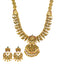 22K Antique Gold CZ Emerald Ruby Necklace Chandbali 98.9g